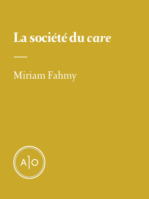 cover image of La société du «care»